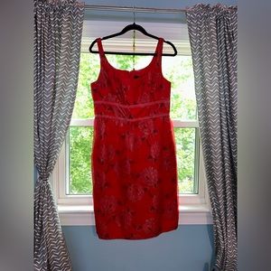 Size 12 Carmen Mark Valvo Red Mini Dress